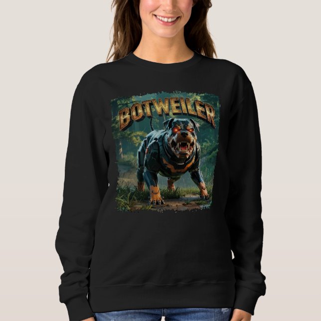 Sudadera Ilustración de Botweiler – Rottweiler Robot Divert (Anverso)