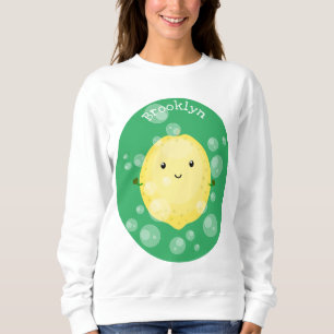 Sudadera Ilustracion de burbujas de personalizado de limón
