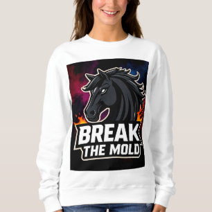 Sudadera Ilustración de caballo con texto motivacional