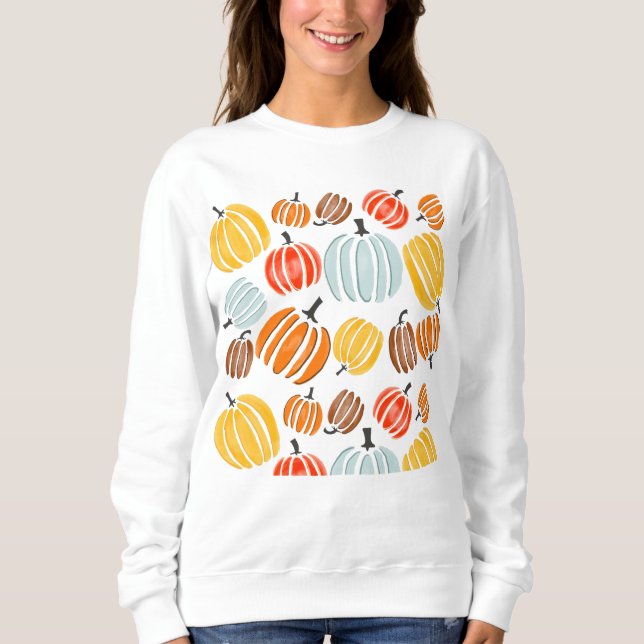 Sudadera Ilustracion de calabazas acuáticas coloridas, cala (Anverso)