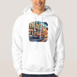 Sudadera Ilustración de calle de pueblo vintage