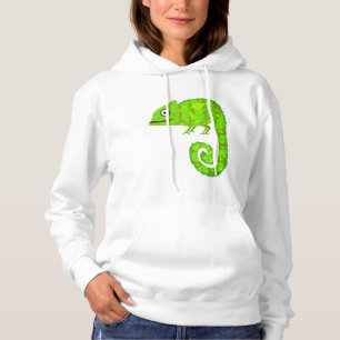 Sudadera Ilustración de camaleón verde lindo Reptil tropica