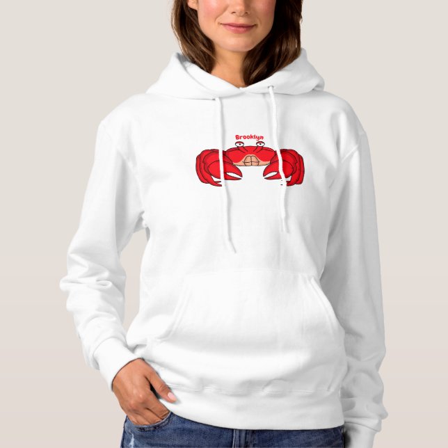 Sudadera Ilustracion de cangrejo rojo (Anverso)