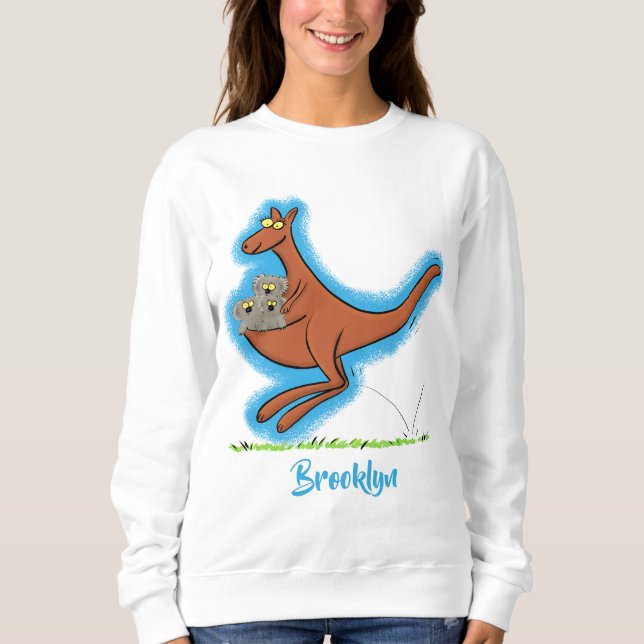 Sudadera Ilustracion de canguro y personalizado de koalas (Anverso)