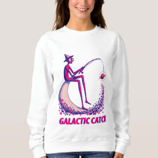 Sudadera Ilustración de captura galáctica – Pesca en la lun