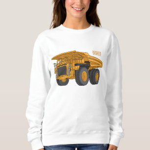 Sudadera Ilustración de caricatura de camión de acarreo