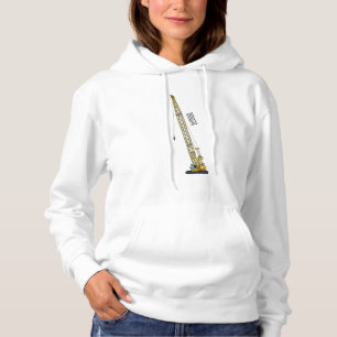 Sudadera Ilustración de caricatura de excavadora de arrastr