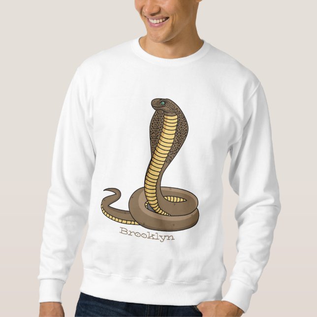 Sudadera Ilustracion de cobra marrón (Anverso)