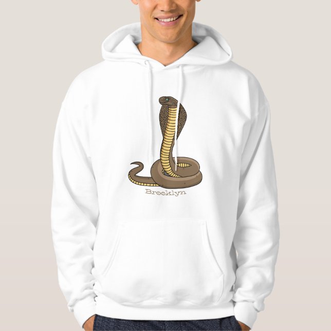 Sudadera Ilustracion de cobra marrón (Anverso)