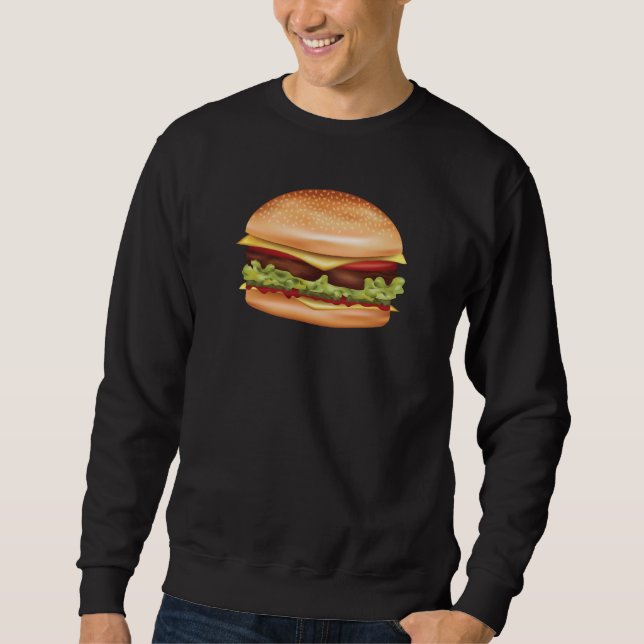 Sudadera Ilustración de comida rápida de hamburguesa (Anverso)
