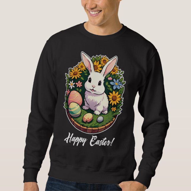 Sudadera Ilustracion de Conejo de Pascua. Semana Santa! (Anverso)