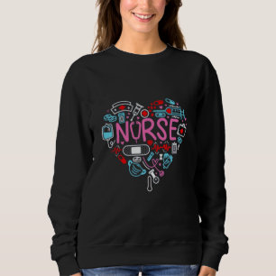 Sudadera Ilustracion de corazón de enfermería