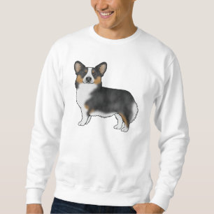 Sudadera Ilustración de Corgi Galés de Pembroke Tricolor Ne
