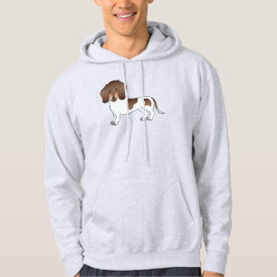 Sudadera Ilustración de Dachshund de pelo corto marrón y br