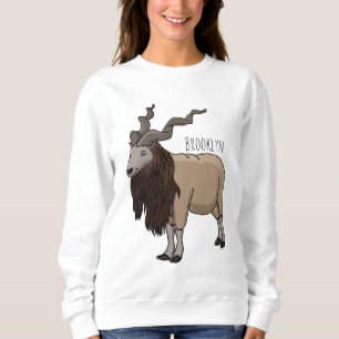Sudadera Ilustración de dibujo animado de cabra Markhor
