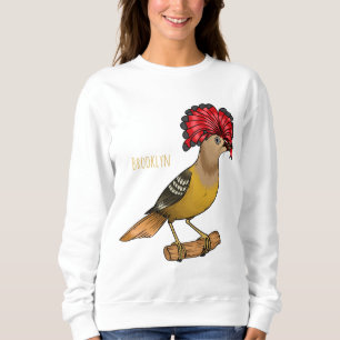 Sudadera Ilustración de dibujos animados de ave atrapamosca