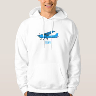 Sudadera Ilustración de dibujos animados de avión de ala fi