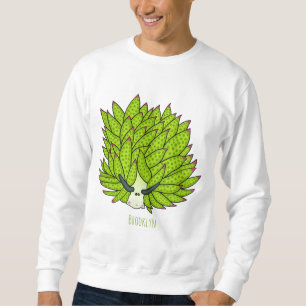 Sudadera Ilustración de dibujos animados de babosa de hoja