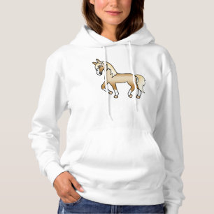 Sudadera Ilustración de dibujos animados de caballo trotón 