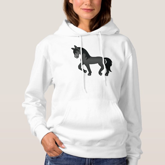 Sudadera Ilustración de dibujos animados de caballo trotón  (Anverso)