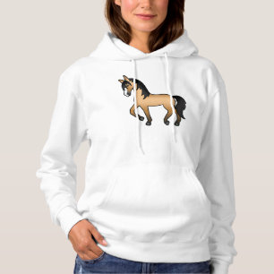 Sudadera Ilustración de dibujos animados de caballo trotón