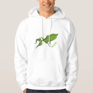Sudadera Ilustración de dibujos animados de insecto hoja ve
