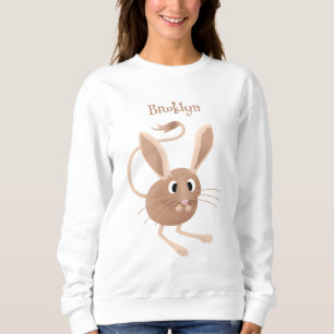 Sudadera Ilustración de dibujos animados de jerbo de orejas