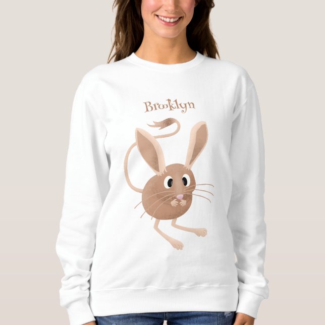 Sudadera Ilustración de dibujos animados de jerbo de orejas (Anverso)