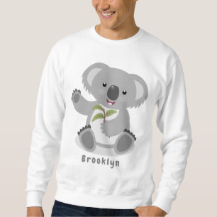 Sudadera Ilustración de dibujos animados de koala feliz y l