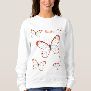 Sudadera Ilustración de dibujos animados de mariposa de ala