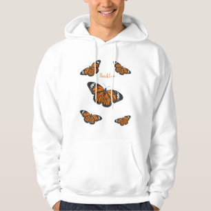 Sudadera Ilustración de dibujos animados de mariposa monarc