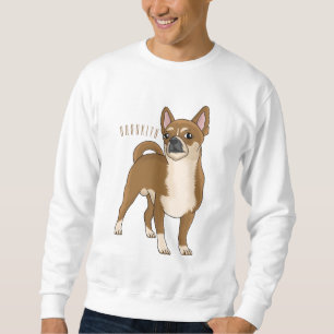 Sudadera ilustración de dibujos animados de perro Chihuahua