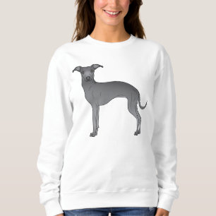 Sudadera Ilustración de dibujos animados de perro galgo ita