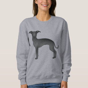 Sudadera Ilustración de dibujos animados de perro galgo ita