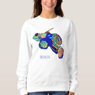Sudadera ilustración de dibujos animados de pez mandarín