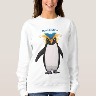 Sudadera Ilustración de dibujos animados de pingüino macarr