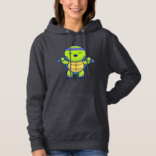 Sudadera Ilustración de dibujos animados de tortuga linda l