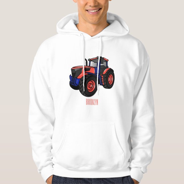 Sudadera Ilustración de dibujos animados de tractor (Anverso)
