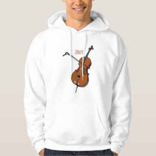 Sudadera ilustración de dibujos animados de violonchelo