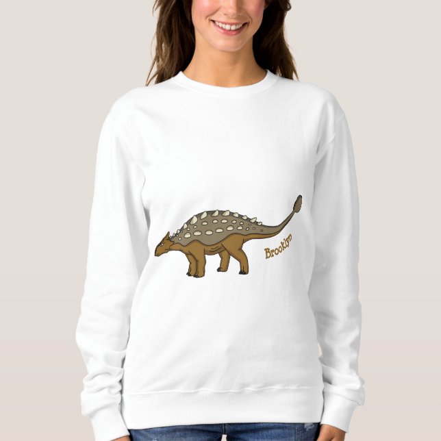 Sudadera Ilustracion de dinosaurios blindados de Ankylosaur (Anverso)
