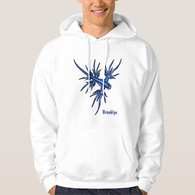 Sudadera Ilustracion de dragón azul (Anverso)
