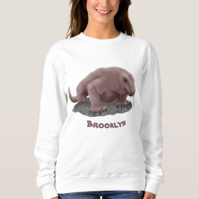 Sudadera Ilustracion de dragón de Komodo (Anverso)