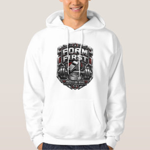 Sudadera Ilustración de emblema de gimnasio metálico Form F