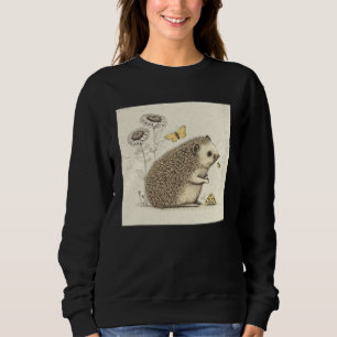 Sudadera Ilustración de erizo lindo abeja girasol Adorable