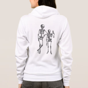 Sudadera Ilustración de esqueletos bailando mujer