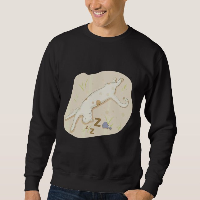 Sudadera Ilustracion de gatito durmiendo (Anverso)