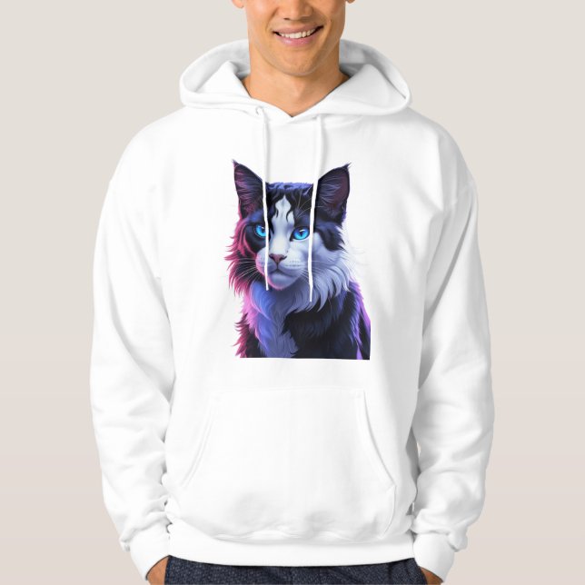 Sudadera Ilustracion de gato místico místico encantado (Anverso)