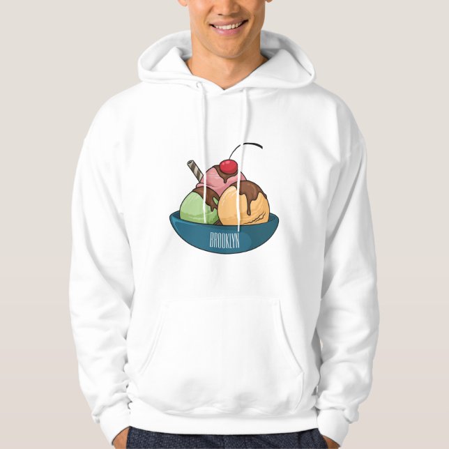 Sudadera Ilustracion de helado personalizado (Anverso)