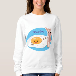 Sudadera Ilustracion de huevo de kawaii y personalizado de 