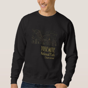 Sudadera Ilustración de la línea del Parque Nacional Yosemi
